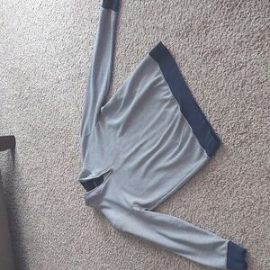 Mens 3/4 zip long sleeve shirt